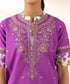 Unstitched Women's Purple Textured Lawn 3 Piece Suit